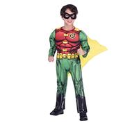 amscan Déguisement classique Warner Bros 9906091 pour garçon sous licence officielle Robin de luxe (6-8 ans)