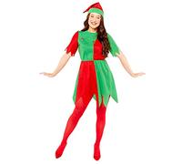 amscan Déguisement de basique elfe de Noël pour femme
