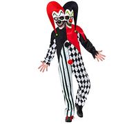 amscan - Déguisement de clown bouffon à deux faces pour homme Taille : M-XL