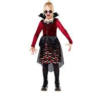 amscan - Déguisement d'Halloween vampire de minuit pour fille de 3 à 12 ans