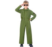 Amscan Deguisement Garcon Pilote d'avion Taille 4-6 Ans, Vert