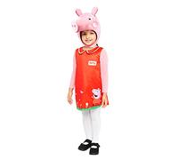 amscan Déguisement Peppa Pig 9907548 pour fille - Licence officielle - Tête en peluche - 2-3 ans