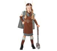 amscan Déguisement pour fille - 9916896 - Journée mondiale du livre - Reine guerrière viking - 8-10 ans