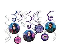 amscan Descendants 3 décorations tourbillons à suspendre-12 pièces, 672359, Multicolore, Taille unique