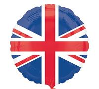 Amscan Drapeau Britannique Ballons Rondes en Aluminium, 45cm