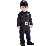 Amscan Ensemble combinaison et chapeau de recrue en polyester bleu marine (18-24 mois) Costume d'officier de police pour les ftes