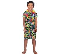 Amscan - Ensemble de fleurs hawaïennes pour garçon - Rose, noir ou bleu - Âge : 4-12 ans, Noir, 8-10 ans