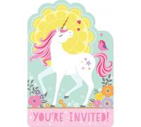 Amscan Europe Gmbh 8 Invitations & Enveloppes Magical Unicorn