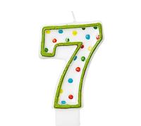 Amscan Europe Gmbh Bougie Chiffre 8 Pois Multicolores 7,6 Cm