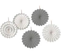 Amscan - Fan - Décoration suspendue, papier SG38376 (taille unique) (Argent)