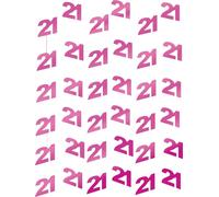 Amscan - Fil - Décoration suspendue, 21e anniversaire pack de 6 - Film SG30717 (taille unique) (Rose)