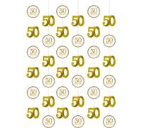 Amscan - Fil - Décoration suspendue, 50e anniversaire pack de 6 - Film SG38726 (taille unique) (Or)