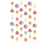 Amscan - Fil - Décoration suspendue "Just Chillin" pack de 6 - Papier, carton SG28558 (taille unique) (Coloré)
