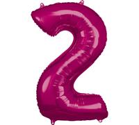 Amscan Foil Balloon 50 X 88 Cm Numéro 2 Rose