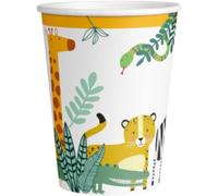 amscan- Gobelet Get Wild 250 ML, 9909350-66, Vert