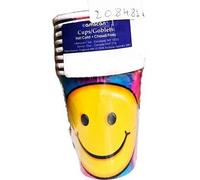 Amscan - Gobelets de fête "Keep On Smiling" pack de 8 SG34598 (taille unique) (jaune/bleu/rose)