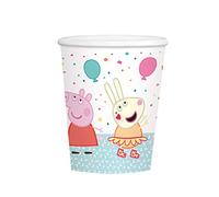 amscan Gobelets en carton Peppa Pig pour enfant (250 ml) - Dinosaure