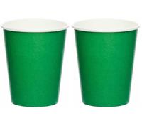 amscan-Gobelets en Carton Vert Houx, 9915403-208-66 (Lot de 2)