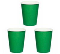 amscan-Gobelets en Carton Vert Houx, 9915403-208-66 (Lot de 3)