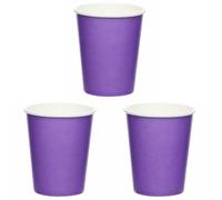 amscan-Gobelets en Carton Violets, 9915403-213-66, Violet (Lot de 3)