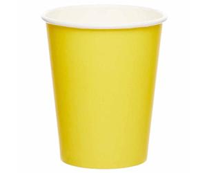 amscan-Gobelets en papier jaune, 9915403-205-66
