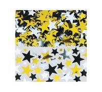 AMSCAN Gold/Black/Silver Metallic Stars Big Pack Confetti 70g