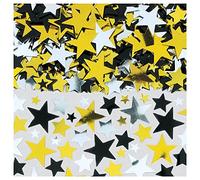 AMSCAN Gold/Black/Silver Metallic Stars Big Pack Confetti 70g