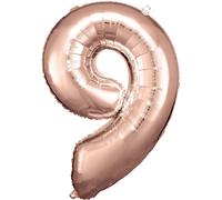 amscan Grand chiffre 9 or rose Ballon de baudruche N34 63 cm x 86 cm BALLON DE FOLIE