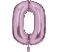 Amscan Grand nombre 0 Silk Lustre rose pastel Ballon en plastique N34 emballé 86 cm