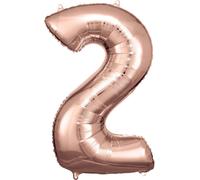 amscan Grand nombre 2 Rosé Or Ballon de baudruche N34 50 cm x 88 cm BALLON DE FOLIE