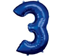 Amscan Grand nombre 3 bleu 0 0 STK