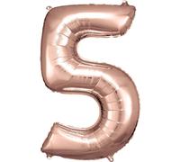 amscan Grand nombre 5 or rose Ballon de baudruche N34 58 cm x 86 cm BALLON DE FOLIE