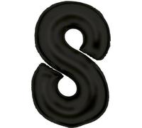 Amscan Grand nombre 8 Silk Lustre noir Ballon en plastique N34 emballé 86 cm