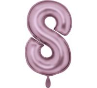 Amscan Grand nombre 8 Silk Lustre rose pastel Ballon en plastique N34 emballé 86 cm