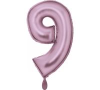 Amscan Grand nombre 9 Silk Lustre rose pastel Ballon en plastique N34 emballé 86 cm