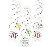 amscan guirlandes spiralées 70 Confetti anniversaire 61 cm papier 6 pièces