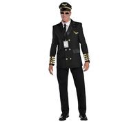 Amscan Habillez 846925-55 Captain Wingman - Medium, Noir, pour hommes