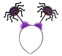 amscan Headbopper Araignée Violette pailletée - Taille Enfant (1 pièce) - Accessoire de Costume Parfait pour Les fêtes effrayantes