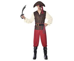 amscan- High Seas Pirate Taille XL Ensemble de Costume, Homme, 9910752, Multicolore