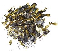Amscan confetti champagne noir/or 14 grammes Goud