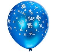 ballons It's A Boy27,5 cm latex bleu/blanc 6 pièces
