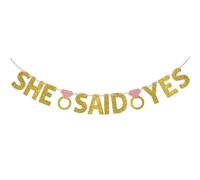 Amscan International 120242 1.3 m X 10 cm She Said Oui Paillettes Lettre Bannière