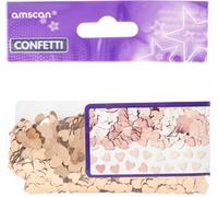 Amscan International 9903474 Confettis en forme de c?ur imprimé en relief Or rose 14 g