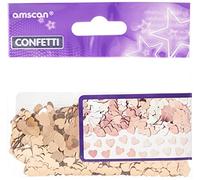 Amscan International 9903474 Confettis en forme de cœur imprimé en relief Or rose 14 g