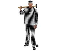 Amscan International Adultes Gaolbird Con Prisonnier Costume, Non Solid Colour