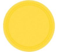 Amscan International Assiettes en Papier 17,7 cm Jaune Soleil, Lot de 8