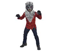 Amscan International Déguisement de loup-garou pour enfant 8/10 ans/134 cm, Rouge