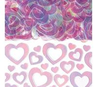 Amscan International Heart Shimmer Prismatic Mix Confettis métalliques irisés