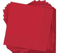 Amscan International Lunch Serviettes S/C Attelage 2 plis (Rouge pomme) Lot de 50