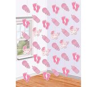 Amscan International Rideau décoratif de 6 Cordes pour Chambre de bébé Rose